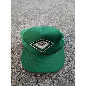 Vtg Designer Award Headwear Snapback Mesh Hat‎ Grade Way Green Trucker